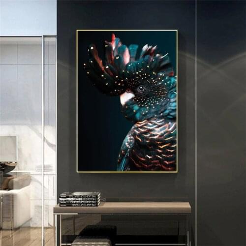 Canvas Print Painting Wall Art Cockatoo Animal Posters Childrens Room Bedside Decoration Picture American Modern Paintings