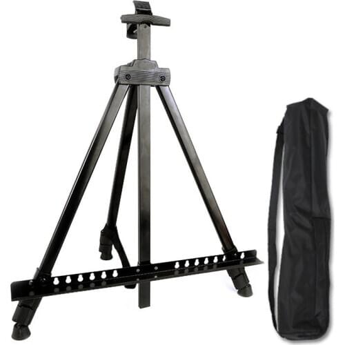 Portable Metal Easel Adjustable Sketch Travel Easel Thicken Triangle Aluminum Alloy Easel Sketch Drawing for Artist Art Supplies