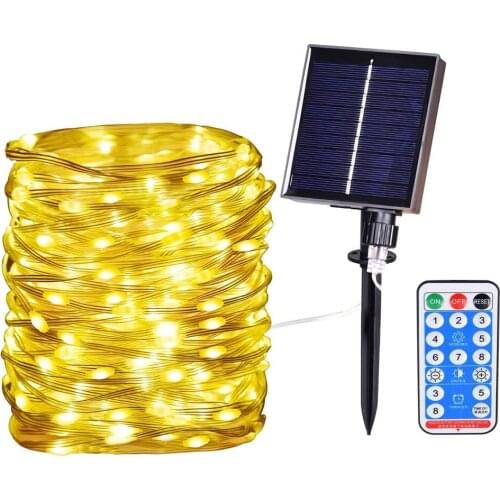 Christmas Street Garland 30-100M Garden Decoration Outdoor Fairy Lights Solar Powered Patio Lamp for Yard Path New Year Decor