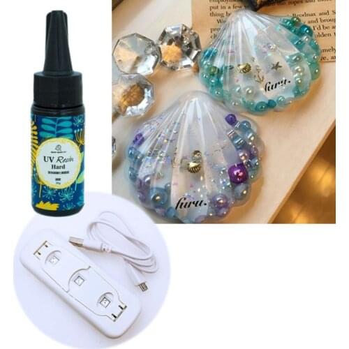 Handmade Resin Crafts DIY UV Lamp Crystal Epoxy Pigment Set Jewelry Making Tools