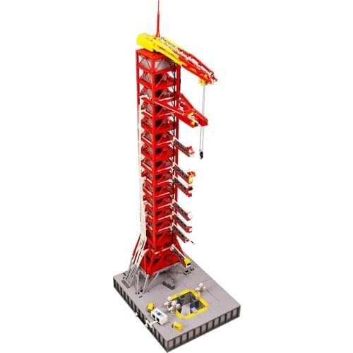 MOC Building Block C265 Saturn 5 Launch Tower Rocket Launch Platform High-Tech Shuttle Station Model Toys for Kids Toys