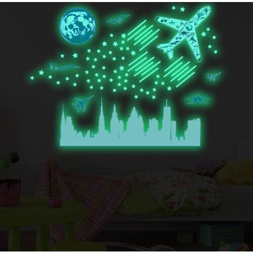 Luminous Planet Wall Sticker Living room Fluorescence Home Decor Glow In The Dark Decorative Sticker For Kid Bedroom