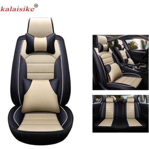 Kalaisike universal leather car seat covers for Dodge Avenger Charger Dart RAM Automobiles accessories auto styling