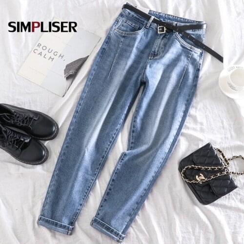 Vintage Women Jeans Straight Pants Denim Blue Grey Ladies Stretch Jeans Trousers High Quality Female Retro Pantalon Jean Femme