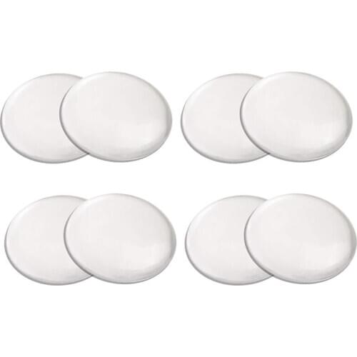 Wall Protectors From Door Knobs, 12Pcs Self-Adhesive Shock Absorbent Washable Clear Bumpers, Reusable Wall Shield