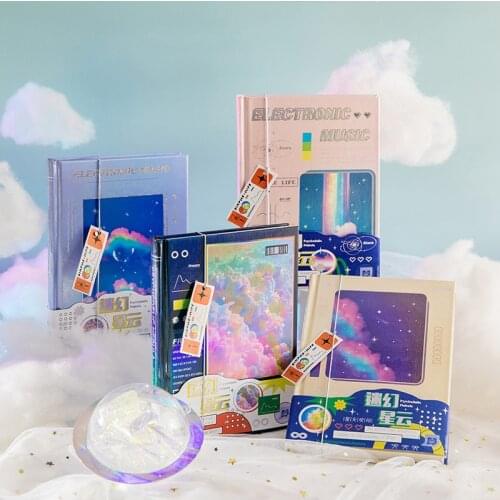 13x18cm 196pages New Ins Clouds Notebook DIY Diary Planner Notebook Colored Ruled Birthday Gift