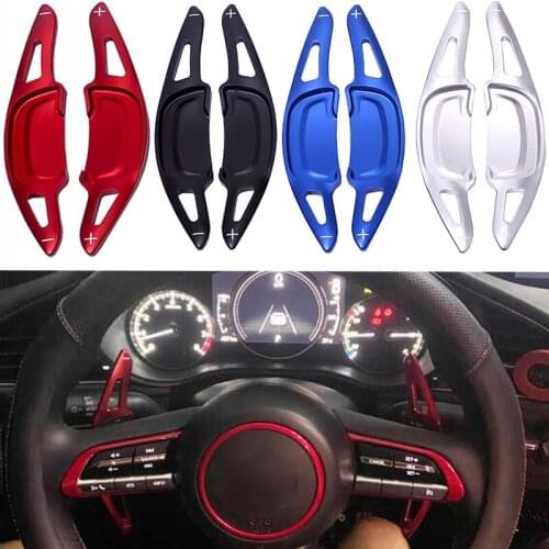 For Mazda 3 Mazada3 2020 Aluminum Steering Wheel Paddle Shifter Extension Cover Car Interior Styling Accessories 2pcs/Set