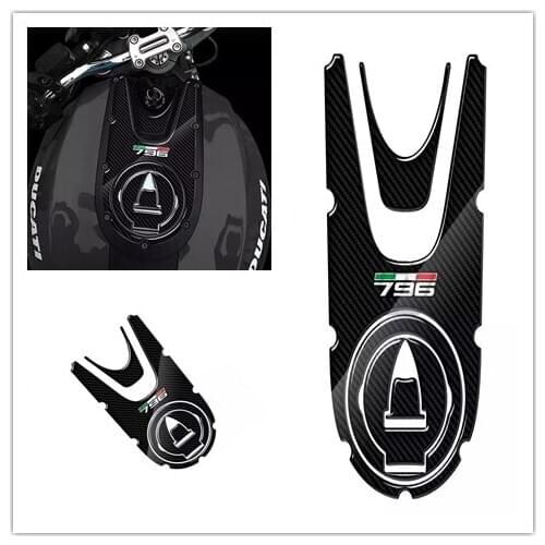 3D Carbon-look Motorcycle Gas Tank Pad Protector Case Fuel tank cap sticker for Ducati Monster 796 2008-2014 2009 2010 2012 2013