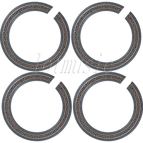 4 pieces Basswood Soundhole Rosette Inlay For Acoustic Guitar Body Project Parts Replacement