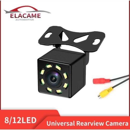 Car Rear View Camera Universal Waterproof Night Vision HD Auto Reverse Parking Backup Camera 8 LED 12LED