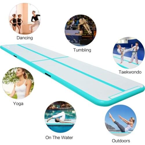Free Shipping 7x1x0.2m Low Price Inflatable Tumble Track/Air Track Gymnastic Mats Free One Pump