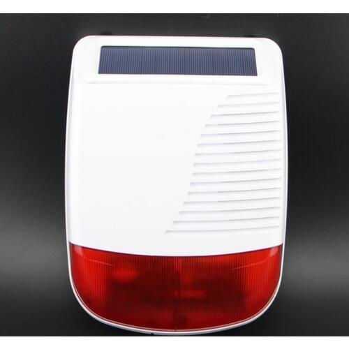Solar Power Wireless Outdoor Flashing Strobe Siren For Home Burglary Intrusion Alarm System Home Security