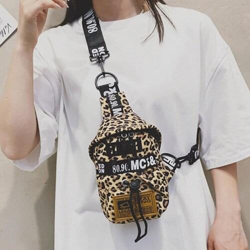 Canvas Chest Bags For Women 2021 New Fashion Crossbody Chest Bag Casual Travel Shoulder Bags For Women Waist Bags