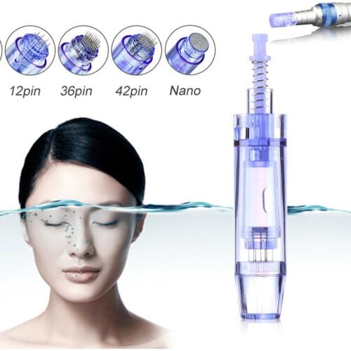 Needle Cartridge 20PCS Electric Derma Pen Needles Microblading 12 36 42 pin Nano Cartridge For Auto Dr. Pen A1 Tattoo Needle Tip