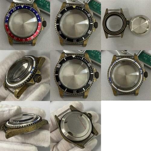 Retro Style Wear-Resistant PVD Bronzed Shell 39.5mm Stainless Steel Case For NH35/ NH36 Movement