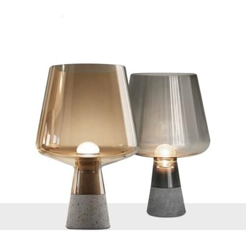 Modernism Decorative Cement Base Wine Glass Shape Table Lamp For Restaurant/bar/hotel/home Lamps abajour table lamp