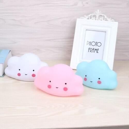 Cloud Shape Button Battery Night Light Children Light Baby Nursery Lamp Bedroom Sleep For Children Girl Toy Christmas Gift