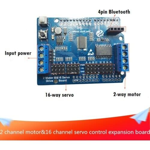 2 Channel Motor&16 Channel Servo Controller Expansion Board Servos Motors Control Module Drive Board for Arduino