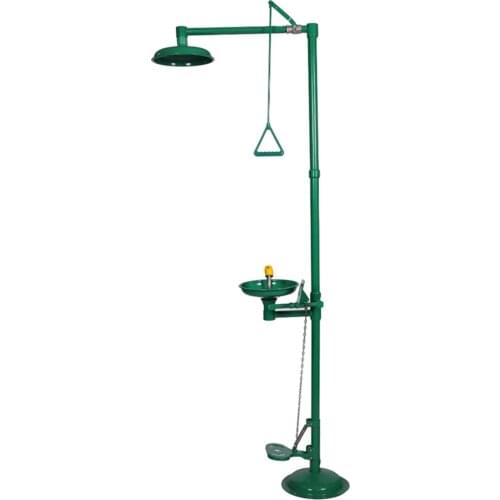 Full Length Hand Control Eye and Body Shower Galvanized