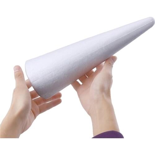 12 Pcs Polystyrene DIY Christmas Ornaments Craft Cone Shaped Accessories for Home Craft Project Christmas Tree Table Centerpiece