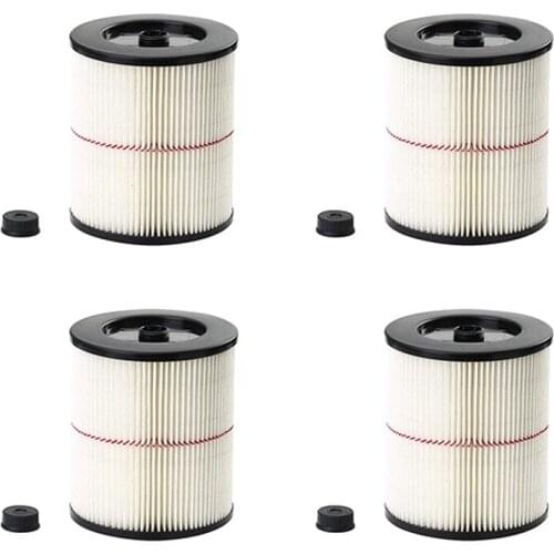 4PCS Wet and Dry Cartridge Replacement Filter for Craftsman Shop Vac 17816 9-17816 Vacuum Cleaner or 5 Gallon and Larger