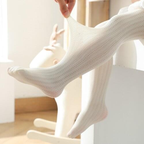 Girls Bottoming Sports Socks New Summer Mesh Thin Section Childrens Bottoming Trousers Solid Colour Hollow Socks