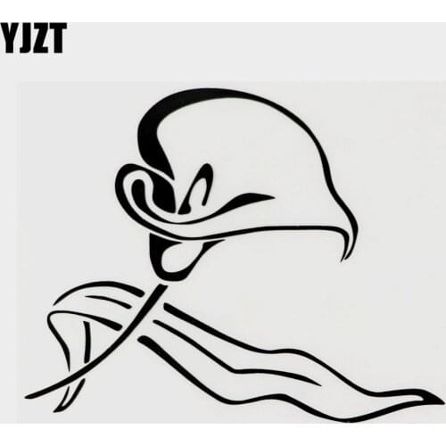 YJZT 14.9CM×12.5CM Beautiful Plant Flower Decal Car Sticker Black/Silver Vinyl 18B-0066