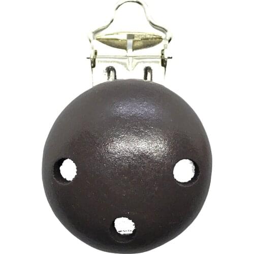 25PCS Brown Color Baby Pacifier Holder Clips