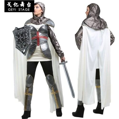 Woman Joan of Arc Brave Warrior Cosplay Costume Adult Halloween Costume Party Party Dress Female Hero Warrior Joan of Arc
