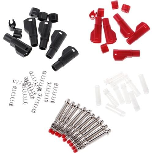 10 Pcs 4mm Male Retractable Sheath Stackable Banana Plug Wire Solder Connector