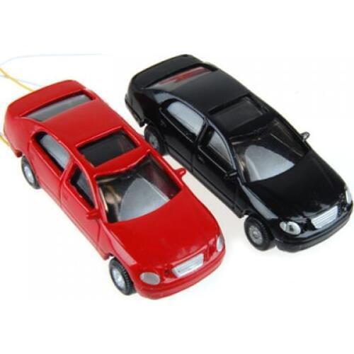 10pcs Assorted Miniature Cars Figures for Diorama Crafts, 9-12V Pre-wired Lights, 1:100 N HO Scale Multicolor