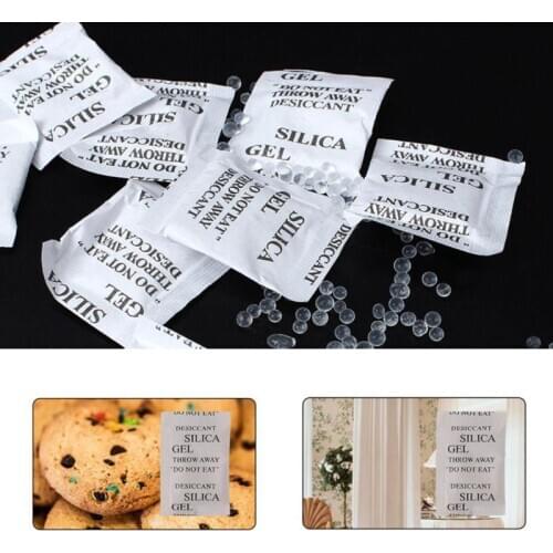 100 Packet Silica Gel Desiccant Pack Food Jewelry Moisture Absorber Dehumidifier Silica Gel Desiccant