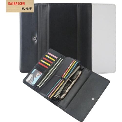 3pcs/Lot Sublimation blank Two fold Long wallet Purse large capacity clutch Wallet for heat transfer PU bag products