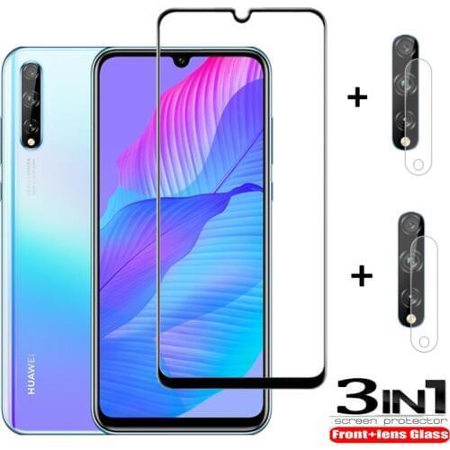 3-in-1стекло, huawei y8p tempered glass protection for huawei y6p/y7p 2020 camera protector honor 9a/9c glass film huawei y8-p