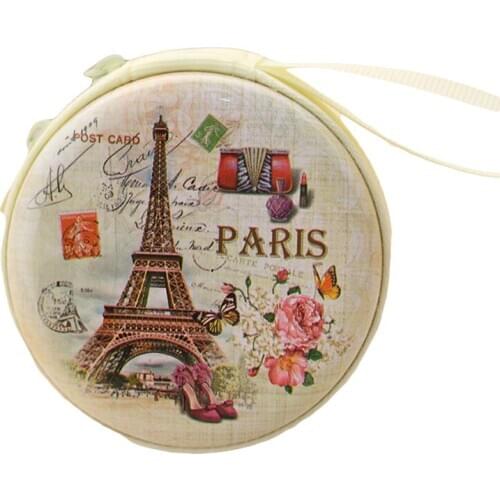 35PCS / LOT Women Cartoon Tower Coin Purse mini earphone zipper bag Small Purse Key Storage Bag