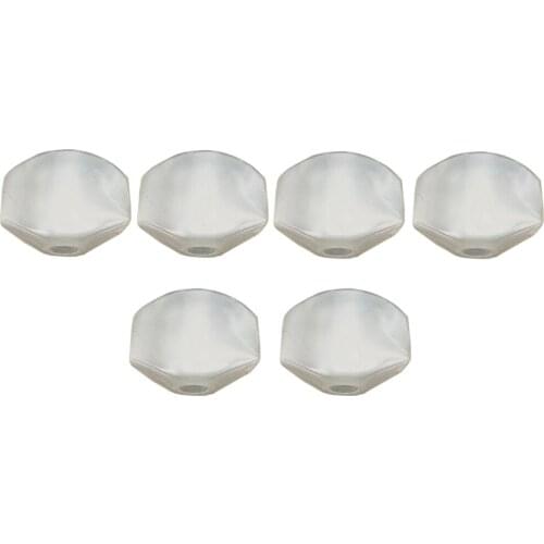 6x Plastic Acoustic Guitar Tuning Pegs Tuners Caps Handle Knobs DIY White