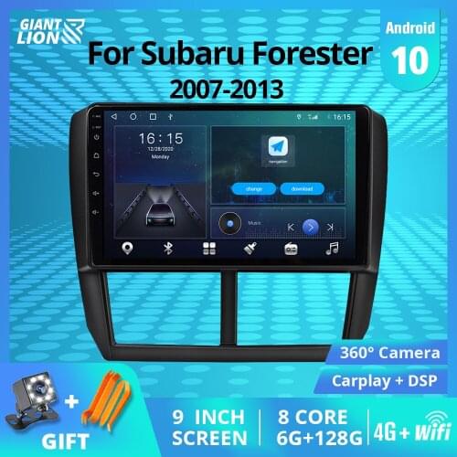 2DIN Android 10 Car Radio For Subaru Forester 2007-2013 GPS Navigation Multimidia Player Stereo Receiver DSP Car AutoRadio IGO