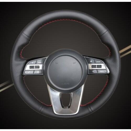 Car Braiding On The Steering Wheel Cover for Kia K5 Optima 2019 Cee'd Ceed 2019 Forte Cerato (AU) 2018 Auto Covers Car-styling