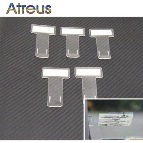 Auto Car Ticket Folder Mini T-shape stickers for Toyota Corolla Avensis RAV4 C-HR CHR Ford Focus 2 3 Fiesta Mondeo Kuga Ranger