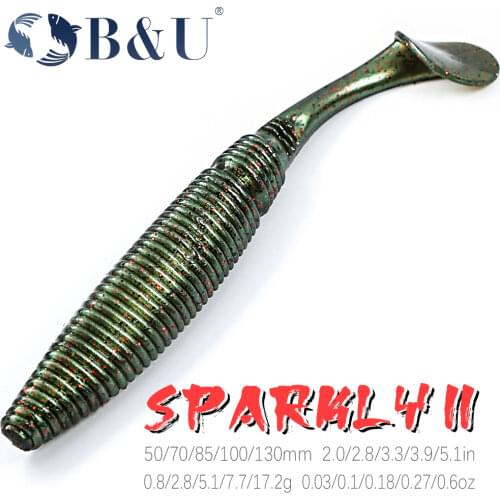 B&U Fishing Lure 50mm 70mm 85mm 100mm 130mm Soft Baits Fishing Wobbler Bass Pike Bait Artificial Fishing soft Lure Tackle