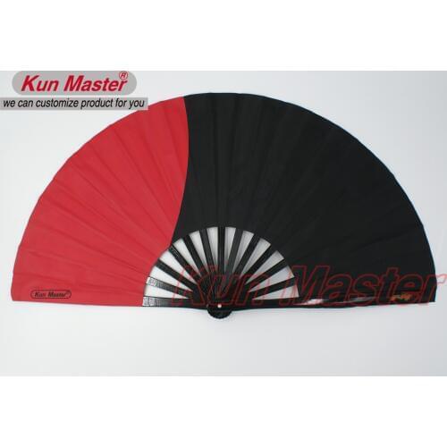 Bamboo Kung Fu Fighting Fan, Martial Arts Dance/Practice Performance Fan,black And Red