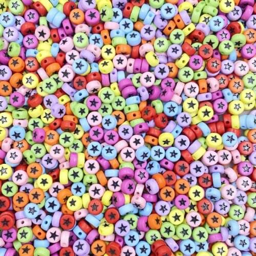 60Pcs 4*7mm Single Hole Star Loose Beads For DIY Jewelry Making Necklace Bracelet Wholesale Pendant