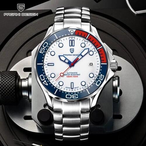 PAGANI Design Automatic Mechanical Watch Mens Top Brand Luxury Mens Watch Business Stainless Steel Waterproof Watch Seiko NH35