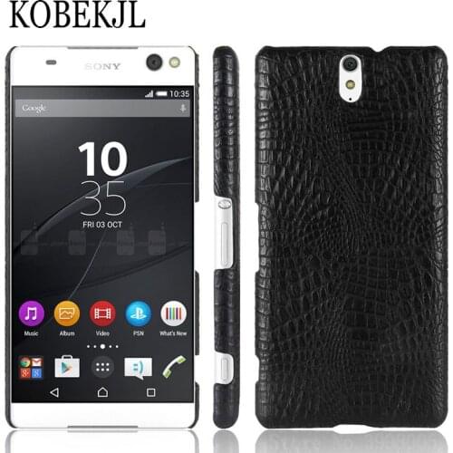 For Sony Xperia C5 Ultra Case Sony C5 Cover Hard Crocodile PU Leather Phone Case For Sony Xperia C5 Ultra E5533 E5553 E5506 Case