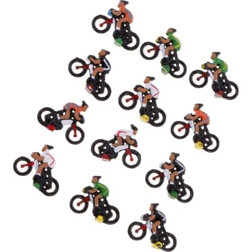 12pcs 1:87 HO Scale Miniature People Model Figurines for Model Train Diorama Scenery DIY Accessories