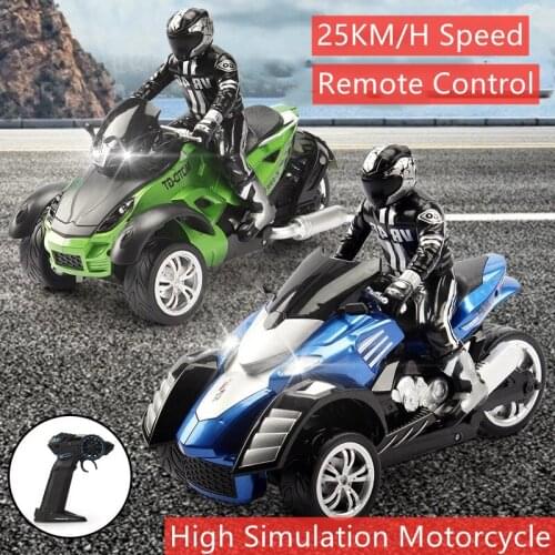 2.4GHz Remote Control stunt motorbike 25KM/H High Speed remote control Racing drift Car with flash light Motorcycle Kid Gifts