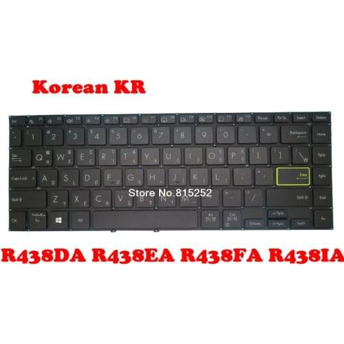 Laptop Keyboard For ASUS R438DA R438EA R438FA R438IA Without Frame Black Korean KR NO Backlit Film