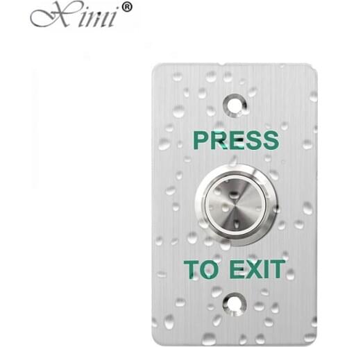 Stainless Steel Exit Button Push Switch Door Sensor Opener Release for Magnetic Lock Access Control IP68 waterproof