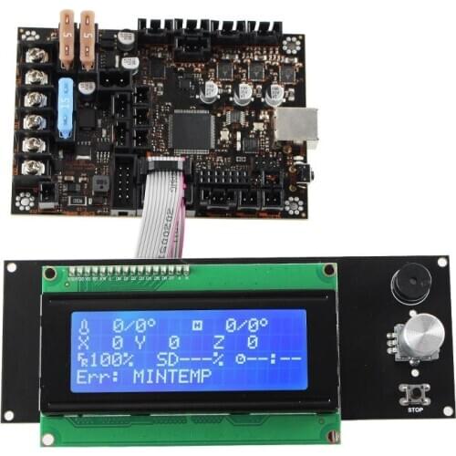3D Printer Motherboard Kit for Reprap Prusa I3 MK3 Einsy Rambo 1.1B Board with TMC2130 SPI Control + 2004Lcd