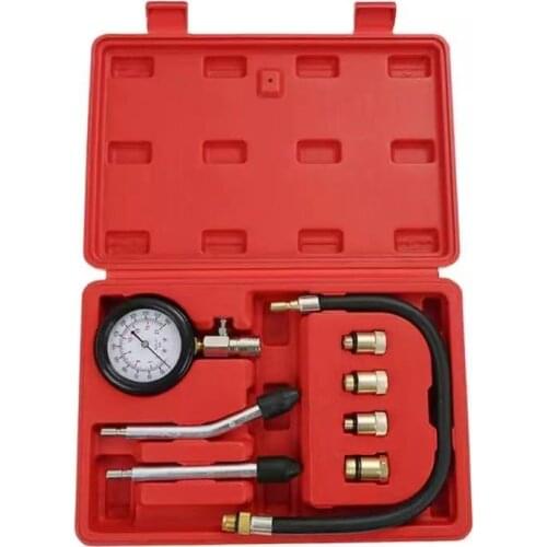 Compression tester for gasoline engine, car gas cylinder, car pressure gauge with adapter M10 M12 M14 M1